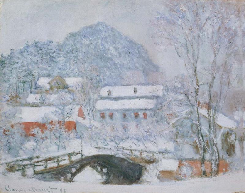 Claude Monet Sandviken Village in the Snow china oil painting image